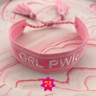 Statement-Armband rosa GRL PWR