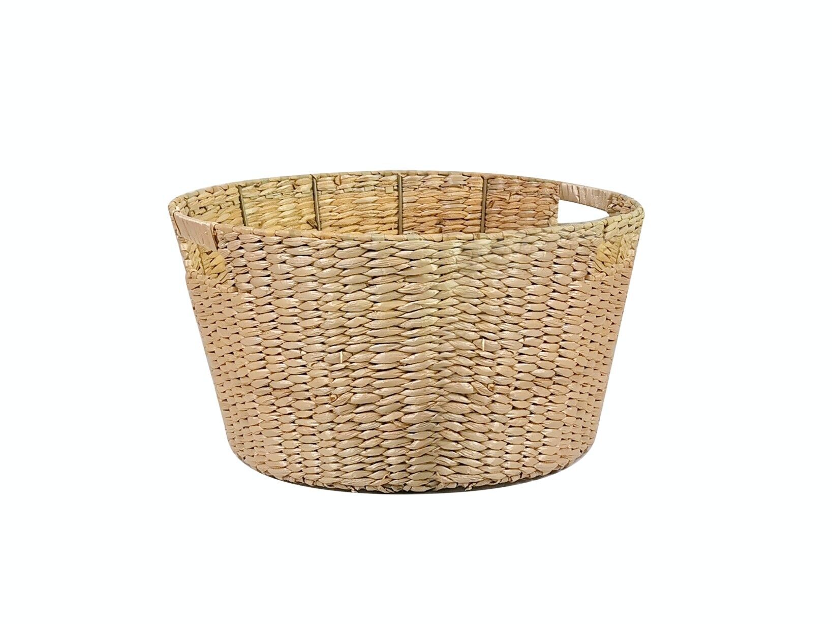 Round seagrass basket with handles cm 30x18h.