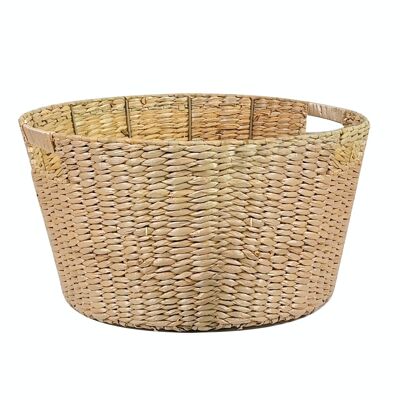 Round seagrass basket with handles cm 38x20h.