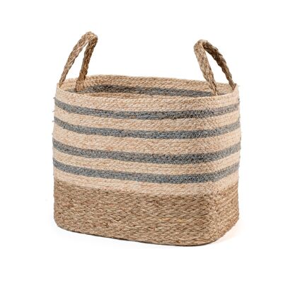 Rectangular corn basket with beige handles cm 32x22x24h.
