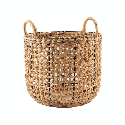 Panier en jonc de mer avec anses cm 41x35h.