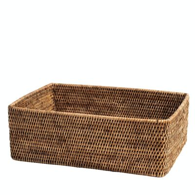 Panier rectangulaire en rotin cm 42x30x15h..