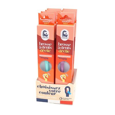 Brosse à dents Souple - Lot de 10 (2 de chaque couleur)
