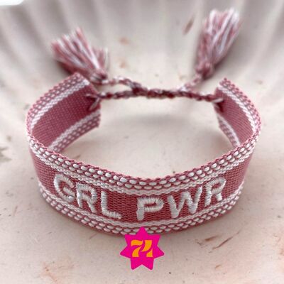 Statement bracelet Old Pink GRL PWR