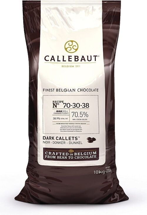 BARRY CALLEBAUT recette 70-30-38 - Chocolat noir 70% cacao -10 kg - pistole