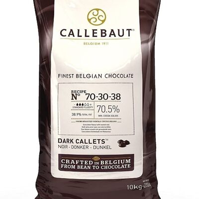 BARRY CALLEBAUT recette 70-30-38 - Chocolat noir 70% cacao -10 kg - pistole