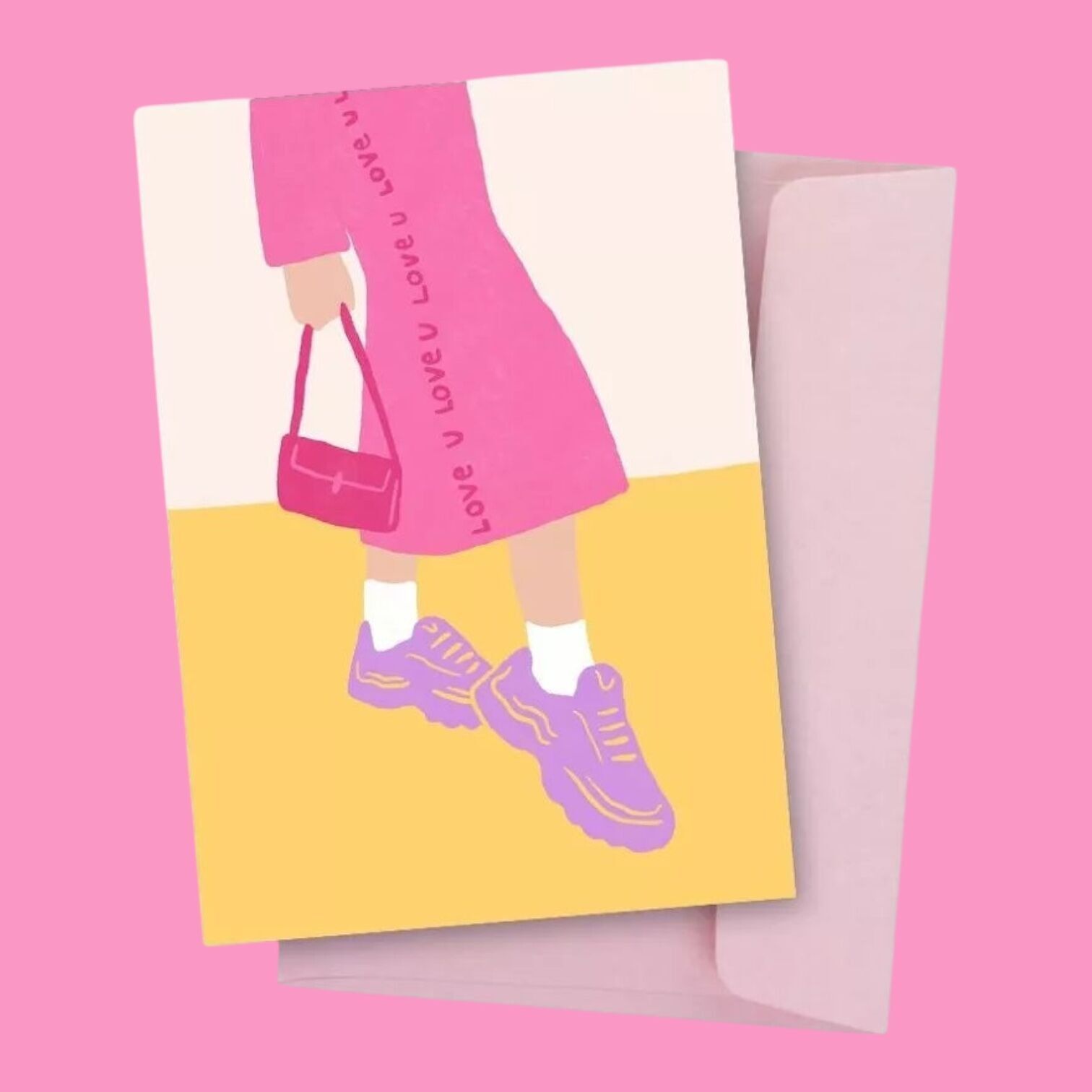 Liebe dich Postkarte