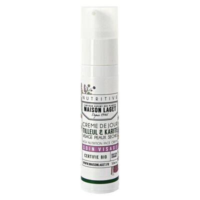 Crema facial de día certificada orgánica Tilleul - pieles secas y sensibles