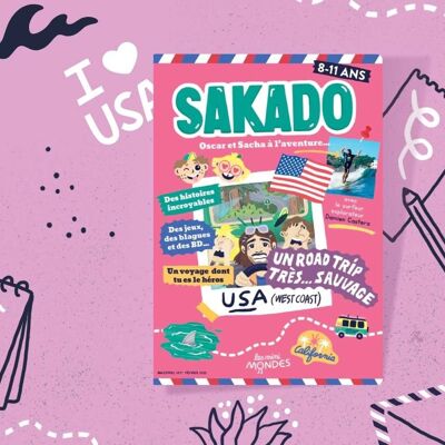 Carnet enfant Sakado USA West Coast - Dès 8 ans - Les Mini Mondes