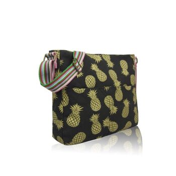 Sac bandoulière en toile ananas 3