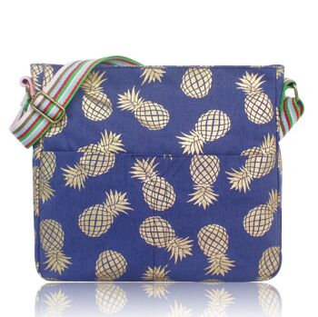 Sac bandoulière en toile ananas 22