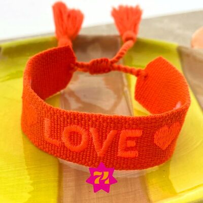 Bracelet tendance Orange LOVE