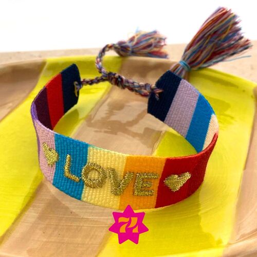 Statement bracelet colorful LOVE