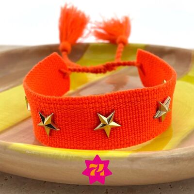 Bracelet tendance étoile orange or