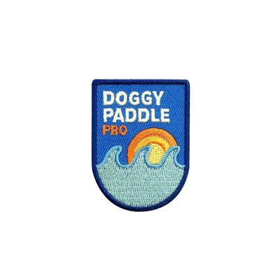 Doggy Paddle Pro iron-on patch for dogs