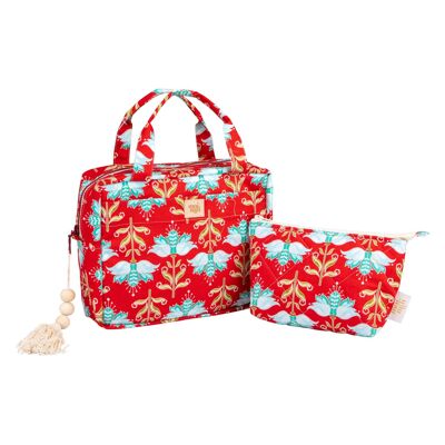 Schminktaschen-Set "Lotusblüte"