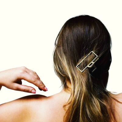 YOSMO Luxuriöse und lustige Haarspange aus Metall – Klaue – Goldfarbe – mittlere Größe – Haarschmuck