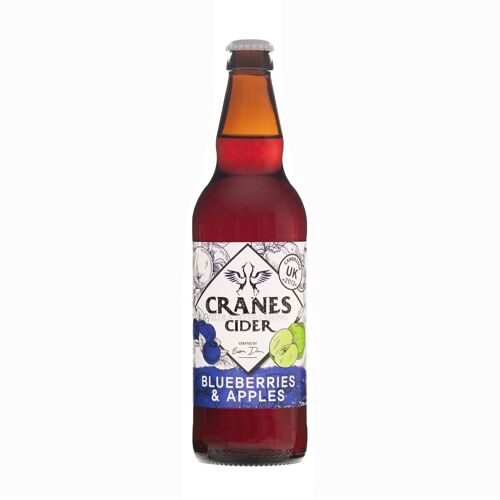 Cranes Cider Blueberries & Apples (9x500ml)