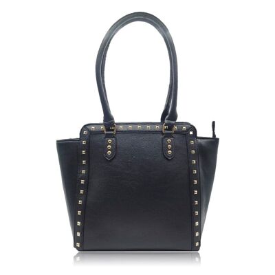 Elwira Alina Studded Faux Leather Tote Bag