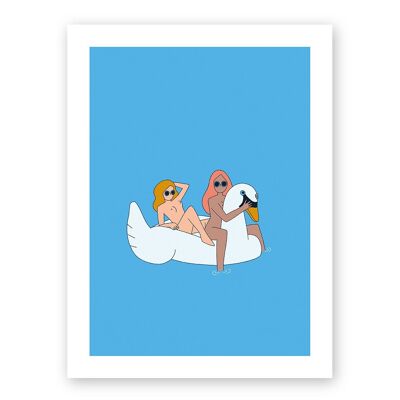 Poster . Badegäste
