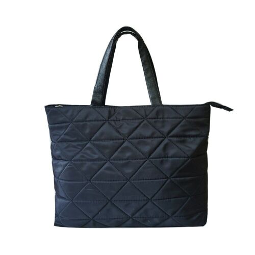 Aria Quilted Nylon Tote Bag