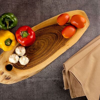 Serving board tree slice 40x20cm or 60x30cm chopping board wood serving tray decoration solid acacia