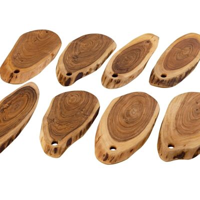Tabla de servir disco de árbol Tabla de cortar de 4 u 8 partes bandeja de madera decorativa acacia maciza