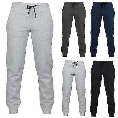 KIDS PLAIN SLIM FIT GYM SPORTS CASUAL ELASTICATED WAIST JOGGERS JOG BOTTOMS