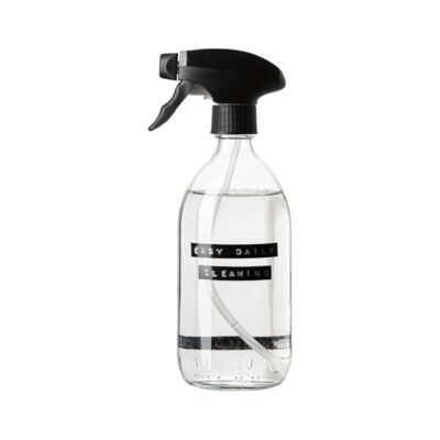 Reinigerspray transparentes Glas schwarz Pumpe 500ml „Einfache tägliche Reinigung“