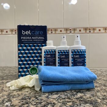 BelCare Kit de nettoyage de comptoir en pierre naturelle, marbre, granit - Lot de 6 produits 3