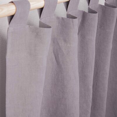 Tab top linen curtain in Dusty Lavender - 53x64" / 135x163cm