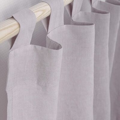 Tab top linen curtain in Dusty Rose - 53x76" / 135x193cm