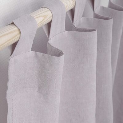 Tab top linen curtain in Dusty Rose - 53x84" / 135x213cm