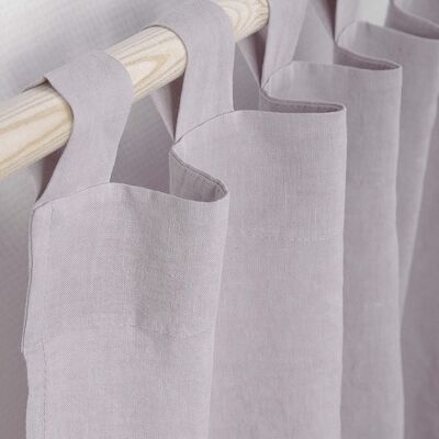 Tab top linen curtain in Dusty Rose - 53x96" / 135x244cm