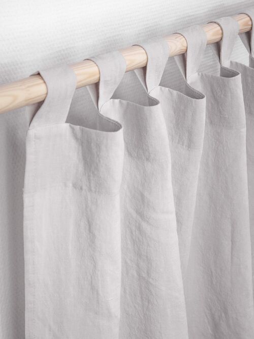 Linen curtain tab top two tone - 53x90" / 135x229cm - Cream