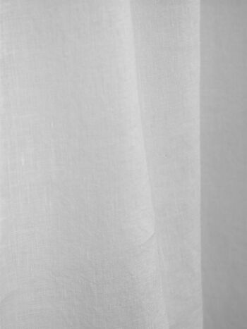 Dessus de rideau en lin deux tons - 53x76" / 135x193cm - Blanc 5