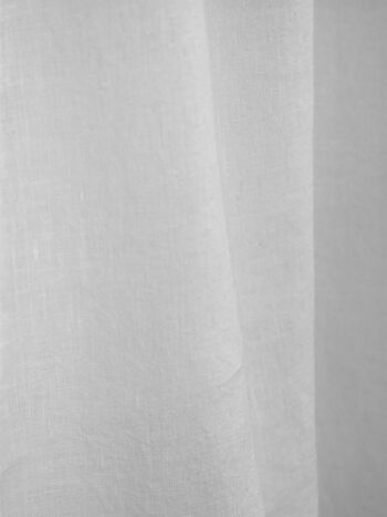 Dessus de rideau en lin deux tons - 53x90" / 135x229cm - Blanc 5