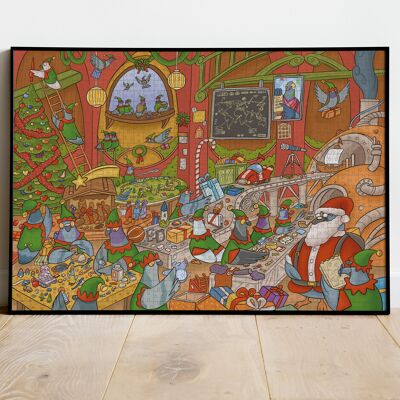 Puzzle 1000 Teile - Werkstatt des Weihnachtsmanns