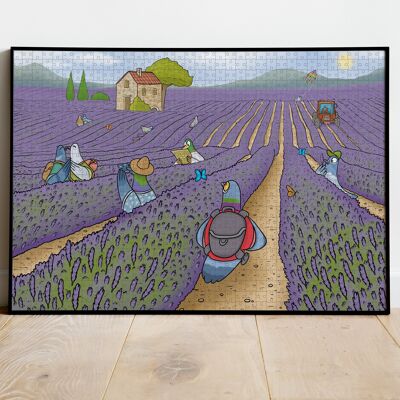 Puzzle 1000 pieces - Bucolic walk in Provence