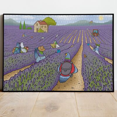 Puzzle 1000 pièces - Promenade bucolique en Provence