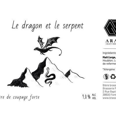 Bière Craft - Le dragon et le serpent - Assemblage de saisons - 75cl