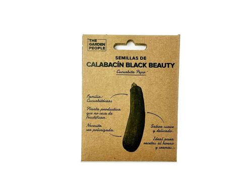 Sobre de semillas de CALABACÍN Black Beauty (1u - 1gr)