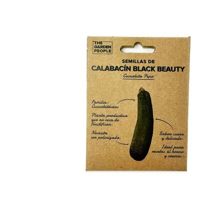 Sobre de semillas de CALABACÍN Black Beauty (1u - 1gr)