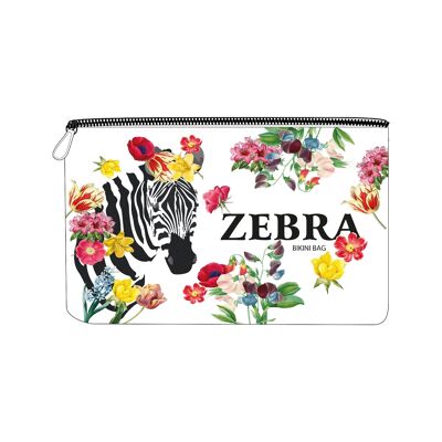 Bikinibag mit buntem Zebra-Muster