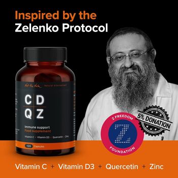 Vitamine C Vitamine D Quercétine et Zinc CDQZ Support Immunitaire Gélules Complément Alimentaire 4