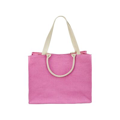 Trendy tote bag made from paper straw