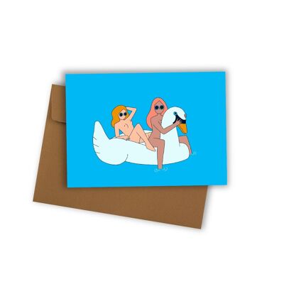 Post card . Bathers