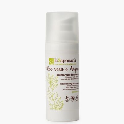 Crema facial hidratante - Aloe Vera y Argán