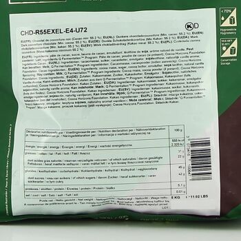 CACAO BARRY - EXCELLENCE 55% - CHOCOLAT NOIR DE COUVERTURE - PISTOLES -5 KG 2