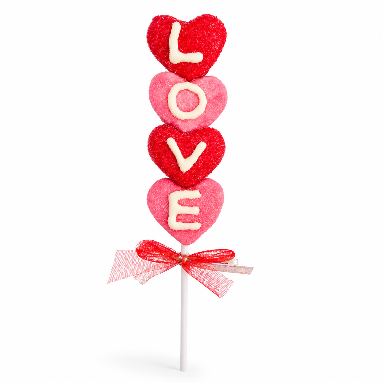Expositor para brochetas de malvavisco "LOVE" de 40 g - Expositor para 16 brochetas